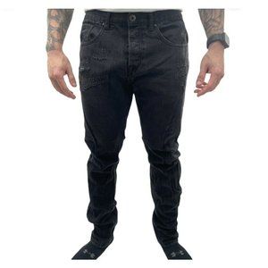 Staple pigeon distressed straight leg Skinny jeans 32x30 Black